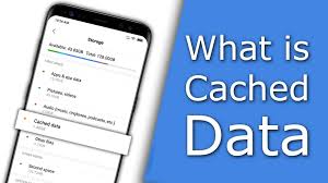 How can I check the amount of storage space that is being used by cached data on Android device?