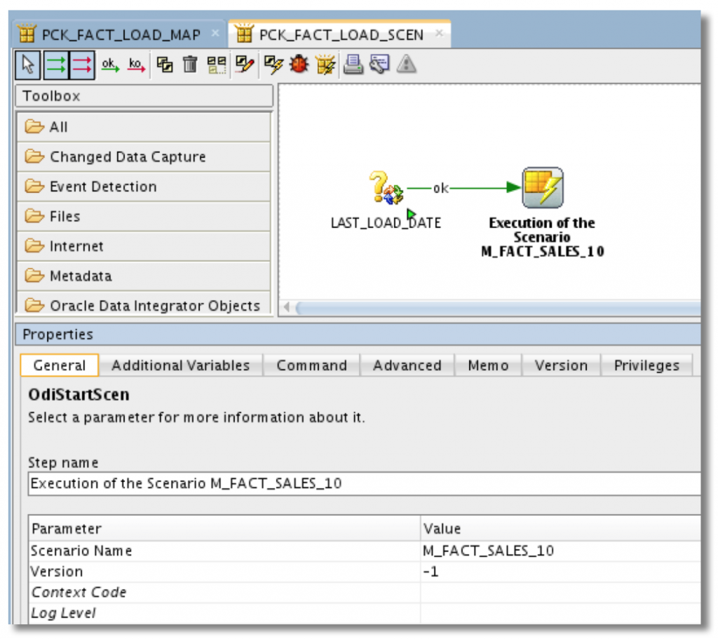 Working with ODI interfaces and packages