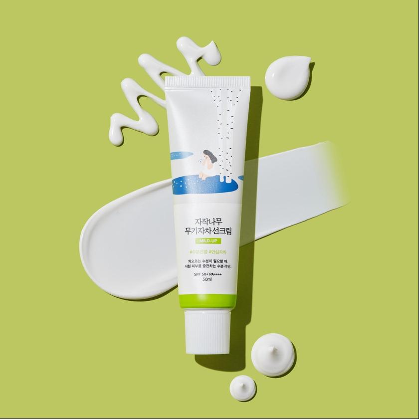 Round Lab Birch Moisturizing Mild-Up Sunscreen SPF 50+, PA++++ New Arrival