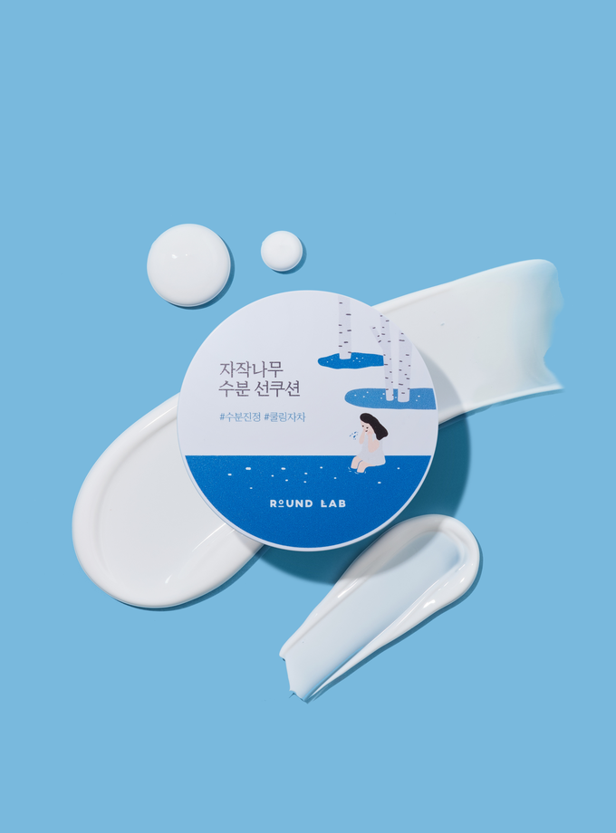 Round Lab Birch Moisturizing Sun Cushion SPF 50+, PA++++ For Sale