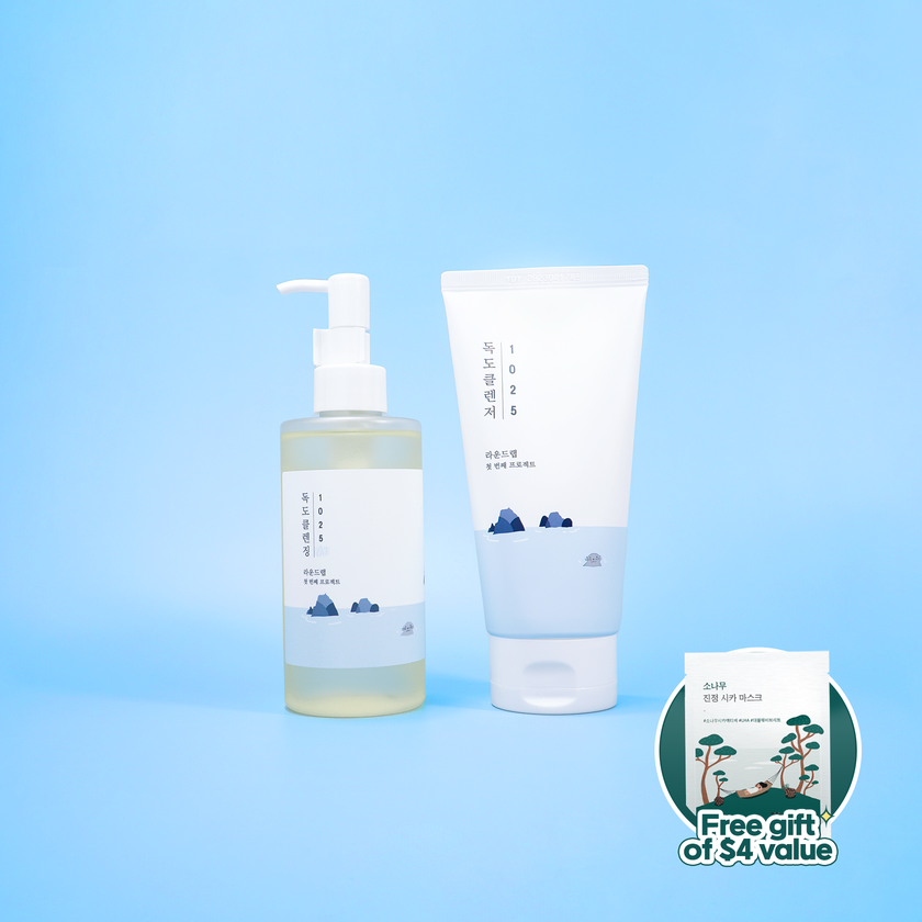 Round Lab Dokdo Cleanser + Dokdo Cleansing Oil Bundle + GIFT For Sale